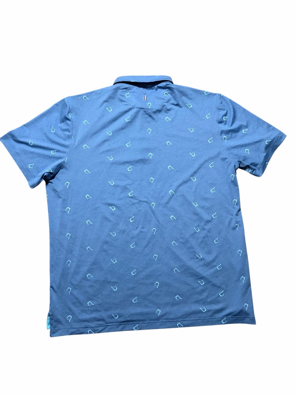 Johnnie O Polo Shirt Mens XL Blue Cocktail Drink Golf - Picture 3 of 6